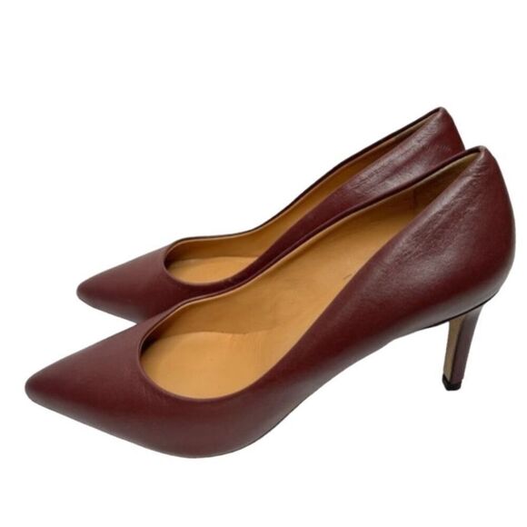 BRUNO MAGLI‎ Pumps Womens Size 9.5US Bordo Leather Pointed Toe High Heel Shoes - Picture 1 of 13